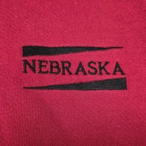 Vintage Artisans‎ Nebraska Sweatshirt Adult Large Red Black Double Neck USA Made